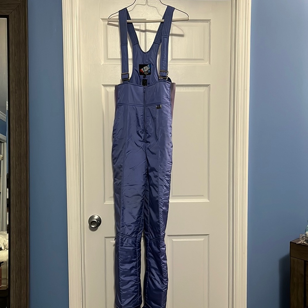 Vintage Ski White Stag women’s purple high waisted snow bib 90s winter outdoor